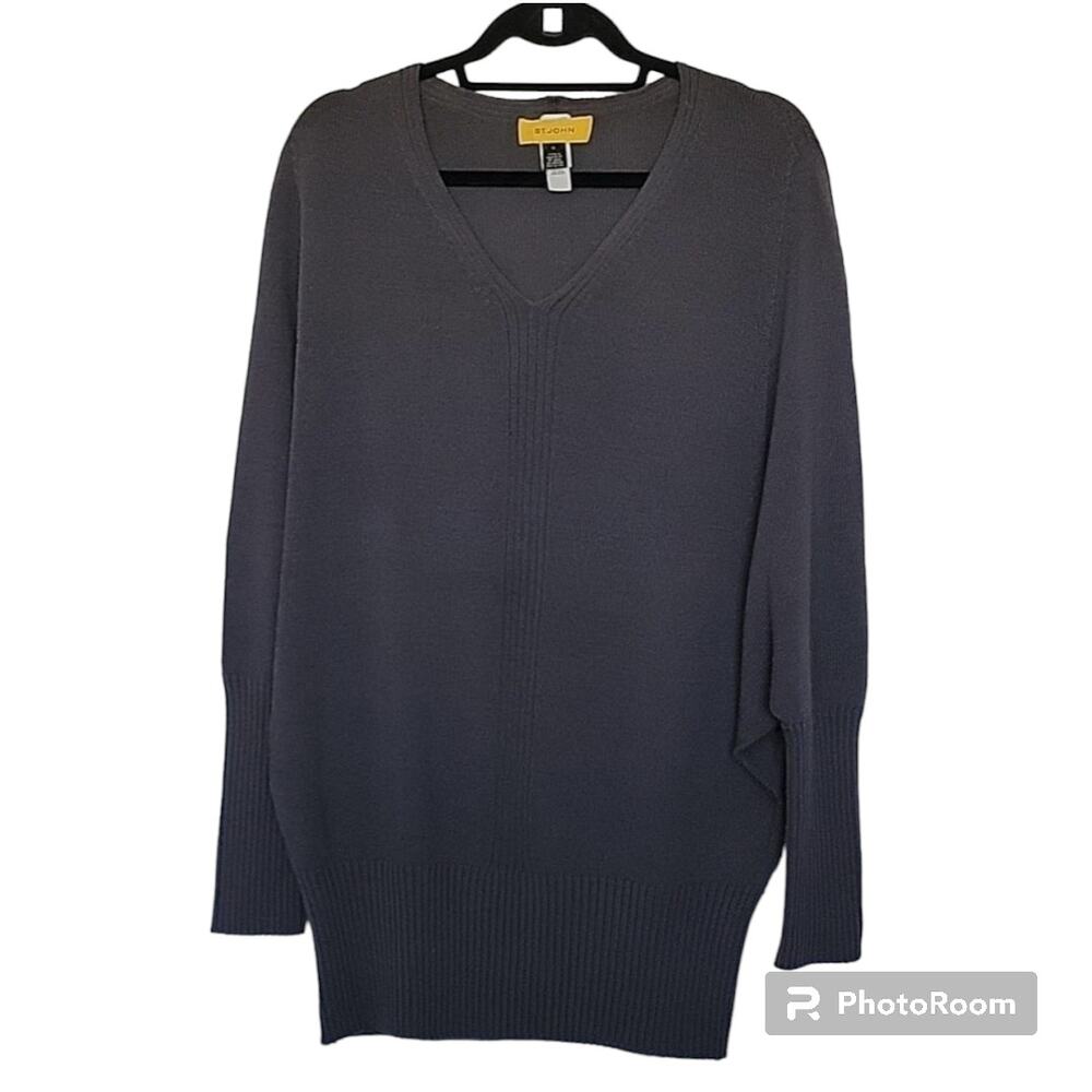 St. John Wool Blend Dolman Sleeve Sweater, M